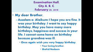 Cards ship the next business day! Write A Letter To Your Brother On His Birthday Youtube
