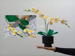 Tutorial Membuat Bunga Anggrek Dari Kain Flanel Youtube Flower Crafts Felt Flowers Material Flowers