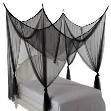 Canopy bed curtains with lights round dome bed round canopy blue and white. Black Four 4 Post Bed Canopy Netting Curtains Sheer Panel Fabric Corner Any Size Ebay