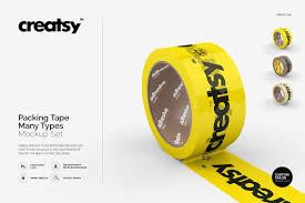 Packing Tape Many Types Mockup Set Packing Tape Mockup Tape