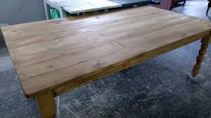 7ft X 4ft Wide Plank Top Rustic Table On 4 Turned Farmhouse Legs Hand Waxed Medium Brown All Over Farmhouse Dining Table Farmhouse Dining Rustic Dining Table