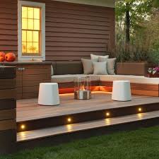 Under Seat Step Lighting On Deck Patio Design Patio Modern Patio