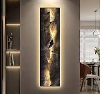 Amazon.com: homary LED Wall Art – Backlit Abstract Cracked ...