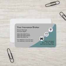 Insurance Modern Broker Business Cards Zazzle Com In 2020 Insurance Broker Business Card Design Brokers