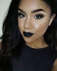 17 Pictures That Prove Black Lipstick Should Be Stopped Black Lipstick Black Lipstick Makeup Black Lipstick Look