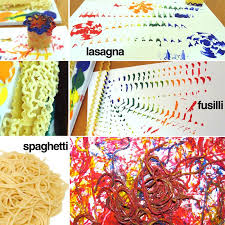 E Is For Explore Hold The Sauce Pasta Art Pasta Art Preschool Art Toddler Art