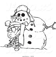 Stir until dissolved and allow to cool. Cartoon Vector Of Cartoon Boy Putting A Head On A Snowman Coloring Page Outline By Toonaday 23476