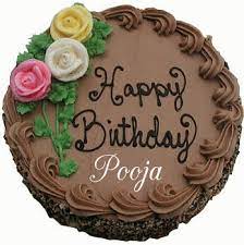 Find images of birthday cake. Happy Birthday Pooja Happy Birthday Cakes Happy Birthday Name Vintage Birthday Cakes