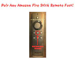 Press and hold the left button, menu button, and back button at the same time. Fast Pair Any Firestick Remote To Another Amazon Firestick