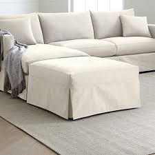 Slipcover Only For Willow Square Cocktail Ottoman Crate And Barrel Furniture Slipcovers Slipcovers Couch Makeover