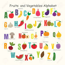 I hope you enjoy my list and think to be healthy!! Set Of Vegetable And Fruit Alphabet Royalty Free Cliparts Vectors And Stock Illustration Image 107659514