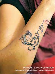 Lord Krishna Tattoo By Akash Chandani Skin Machine Tattoo Studio Skinmachinetattoo Email For Appo Krishna Tattoo Trishul Tattoo Designs Tattoo Designs Wrist