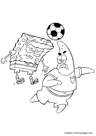 Simple free spongebob coloring page to print and color spongebob coloring page with few details for kids Spongebob And Patrick Playing The Game Coloring Pages Sports Coloring Pages Football Coloring Pages Coloring Book Pages