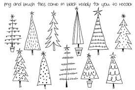 Black And White Christmas Tree Doodle Hand Drawn Christmas Trees Clipart In 2020 Christmas Tree Drawing Christmas Tree Clipart Tree Doodle