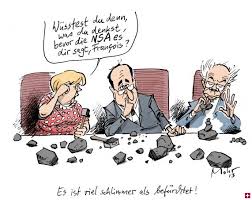 Karikatur Es Ist Viel Schlimmer Als Befurchtet Cicero Online It S Worse Than First Thought Angie Asks Hollande Would You Caricature Told You So Cicero