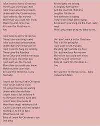 intro mallet/vibraphone g em c d / verse 1 (slow) g i don't want a lot for christmas g/b there's just one thing i need c i don't care about the presents cm/eb underneath the christmas tr. All I Want For Christmas Is You Lyrics Christmas Lyrics Christmas Songs Lyrics Christmas Songs For Kids
