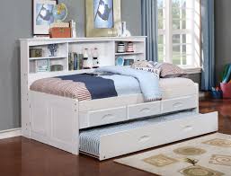 Donco Trading Company White Full Bookcase Daybed Bed With 3 Drawer Storage Unit Trundle 0223w 0290 W 0292 Ekt Goedekers Com