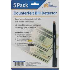 Ultraviolet light is much more reliable to detect counterfeit bills. Royal Sovereign Counterfeit Bill Detector Pen 5 Pack Rcd 1805 Rs Best Buy