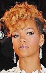 Rihanna short curly hair delightful to my own weblog, within this occasion i'm going to teach you in relation to rihanna short curly hair.and today, this is the primary image. Photo Of Rihanna With Her Extreme Short Haircut With Long Curly Top And Bangs In Orange