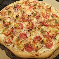 Flammizza Lebensmittel Essen Richtig Lecker Flammkuchen