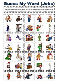 Guess My Word Jobs Esl Vocabulary Games Vocabulary Activities Teaching English