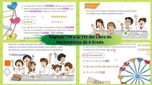 A las 14:00 o 14 hrs. Paginas 110 A La 113 Del Libro De Matematicas De 4 Grado Youtube