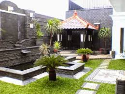 Desain Taman Minimalis Modern Patio Rumah Hijau Ide Halaman Belakang
