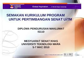 Penulis adalah pensyarah jabatan ekonomi dan pengajian kewangan, fakulti pengurusan dan. Semakan Kurikulum Program Untuk Pertimbangan Senat Uitm Ppt Powerpoint