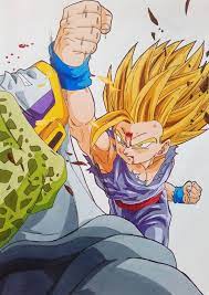 Gohan Ssj2 Vs Perfect Cell By Daisuke Dragneel Anime Dragon Ball Super Dragon Ball Art Dragon Ball