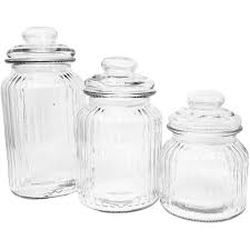Available in a variety of styles, designs, sizes & materials our decorative canister sets will not only help you make your cooking. Decorative Kitchen Counter Top Glass Canister Set Cookies Coffee Sugar 3 Pieces Overstock 30992197