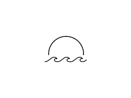 Brand Mark Black And White Instagram Outline Art Waves Tattoo