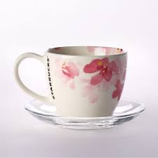 Cherry Blossom Mug And Saucer Set 8 Fl Oz Mugs Starbucks Mugs Starbucks Cups