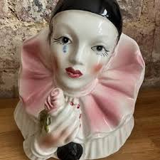 Vintage Blue Glass Daisy Block Pattern Row Boat Large Piece