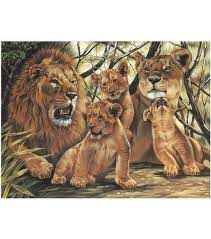 12 X15 1 2 Paint By Number Kit Pride Of Lions Joann Lion Family Lions Lion Pride