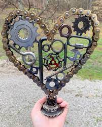 Dirt Bike Parts Heart Scrap Metal Art Metal Art Sculpture Metal Art Projects