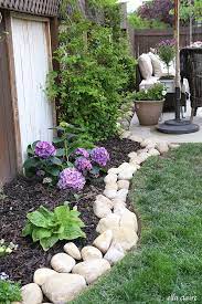 River Rock Planter Border Ella Claire Co Rock Garden Landscaping Rock Planters Garden Edge