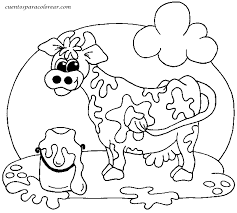 Fichas de verano para colorear. Dibujos Animados Vaca Animada Para Colorear Novocom Top