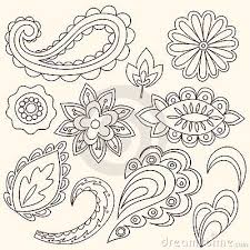 Henna Mehndi Flowers And Paisley Vector By Blue67 Via Dreamstime Henna Doodle Doodle Designs Paisley Design