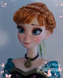 OOAK Anna doll from Disney's Frozen. Base doll was LE Coronation Anna, 16".  Full facial repaint, restyled hair. Commissioned work. Leave me a like if  you like her, a comment if you