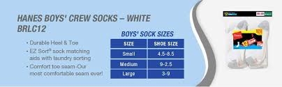 Hanes Ultimate Boys Big 12 Pack Crew Socks