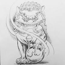 This design may look simple, but the image creates a striking appeal all on its own. Line Drawing Dog Tattoo Designs Drawing