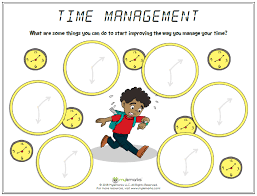 Help Kids Identify Ways To Improve Their Time Management Skills With His Helpful Worksheet Time Management Worksheet Time Management Activities Time Management