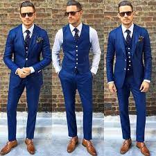 Blue Suit Men Blue Groomsmen Suits Wedding Suits Men