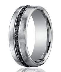 Designer Platinum Band 20 Burnish Set Black Diamonds Black Diamond Wedding Bands Mens Black Diamond Wedding Band Engagement Rings For Men