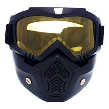 Motorcycle Windproof Goggles Detachable Mask Matte Black Yellow Oakley Sunglasses Goggles Shoe Bag