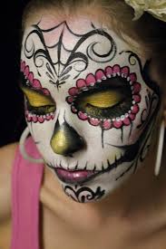 Halloween Make Up Schminke Und Co Halloween Schminke Make Up Maska Kalavera Makiyazh Na Hellouin Saharnyj Cherep