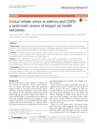 pdf critical inhaler errors in asthma and copd a