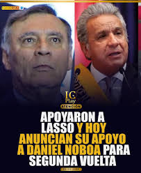 El ex presidente Jamil Mahuad y el ex presidente Lenin Moreno anunciaron su  apoyo a Daniel Noboa, para la segunda vuelta electoral 2025, asegurando que  el país a mejorado en comparación al