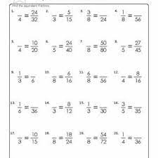 They'll look at the colored fractions, then figure out which are equal. Equivalent Fraction Worksheets