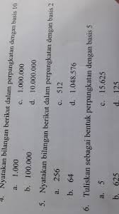 Bilangan pangkat tiga dari 8 adalah …. No 5 Bagian D Yang 1 048 576 2 Pangkat Berapa Ya Brainly Co Id